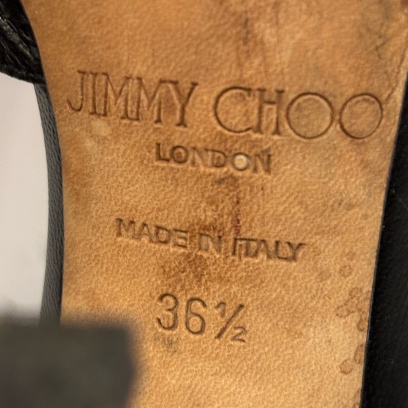Jimmy Choo Willie D’Orsay Pumps Black Leather Made in Italy - Picture 8 of 9